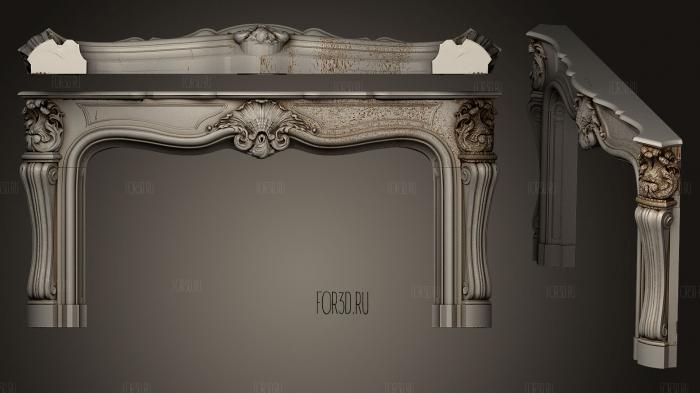 fireplace stl model for CNC